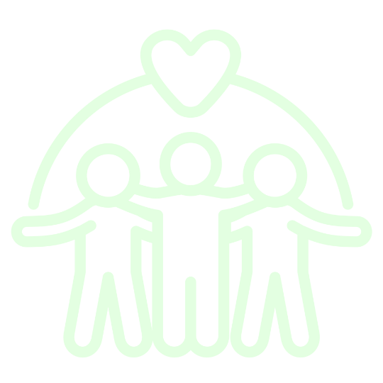 social connections icon in green