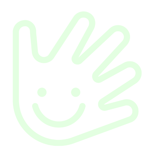 fine and gross motor skills icon in green