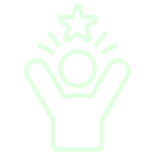 build confidence icon in green